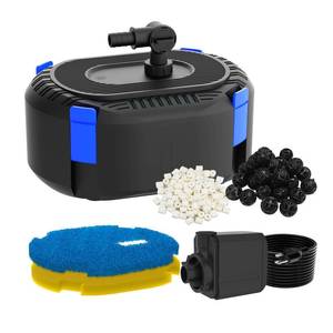 lot 5876 image: AquaMiracle 400GPH Pond Filter Pump with 4-Stage Filtration  Pond Pump Filter Box  Fish Pond Filter for Outdoor Ponds 200-350 Gal  for Garden, Waterfall, Fountain, Water Feature