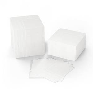 lot 5880 image: GUANGBO 500 PCS Napkins 2 Ply 4.9 X 4.9 Plain White Beverage Napkins Disposable Four Fold Cocktails Paper Napkins folded