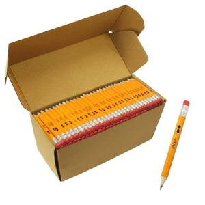 lot 6035 image: SKKSTATIONERY 400pcs Half Pencils with Eraser Tops, Golf, Classroom, Pew - #2 HB, Hexagon, Pre-sharpened, 400Box.