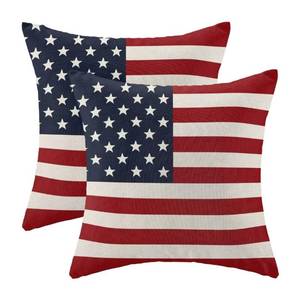 lot 6038 image: BETGINY 4th of July Pillow Covers 18x18 Set of 2, American Flag Patriotic Decorations Throw Pillow Covers Linen Farmhouse Independence Day Cushion Case for Couch Sofa Summer Home Outdoor Decor