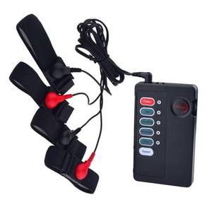 lot 6040 image: 4pcs Adjustable E-Stim Penis Ring Cock Rings Loops Wires with Electro Power Unit Box Kit Electro Stimulation Masturbation Set Electric Shock Device for Male for Beginner