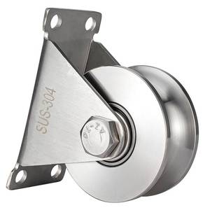 lot 6481 image: SHINICO Heavy Duty Large 68 mm Pulley Wheel, Duplex Bearings Inside, Wall Mounted Industrial Rope Pulley for Lifting, 1 Pack