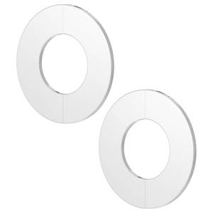 lot 6483 image: FOCMKEAS 2Pcs Wall Split Flange, Fit 1.57(40mm) Diameter Pipe Stainless Steel Round Escutcheon Plate Wall-mounted Water Pipe Cover Accessories, Sliver