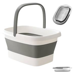 lot 11003 image: AXLOFO Collapsible Foot Bath Basin for Soaking Feet, Foot Soak Tub, Plastic Foot Bucket with Handles and Massage Acupoint for Pain Relief,Pedicure,Home Spa Treatment (White)