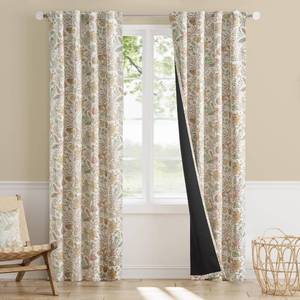 lot 11019 image: Vangao Yellow Nursery Curtains for Girls Room Floral Blackout Curtains 84 Inch Length Farmhouse Drapes for Bedroom Room Darkening Flower Patterned Window Treatment for Kids Set of 2