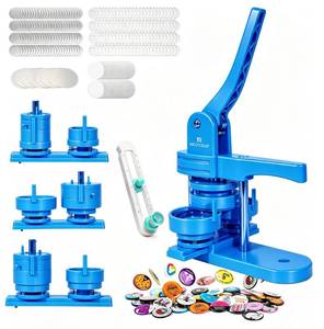lot 11029 image: MECOLOUR Button Maker Machine Multiple Sizes 1.261.732.28 inch Pin Maker Machine,150pcs Button Badge Making Supplies,Button Press Machine for DIY Personalized Pinback Buttons Children DIY Gift(Blue)