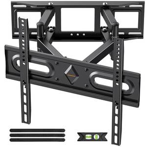 lot 11032 image: IWORKBOARD 50 55 65 inch Full Motion TV Wall Mount for 32-70 inch TV Bracket, Dual articulating Arms Mount, Tilt Swivel Extension Level, Max VESA 400x400mm, 16 Studs, 110 lbs,Fit Most 40 43 50 TVs (Used)