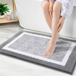 lot 11046 image: OLANLY Bathroom Rugs 36x24, Extra Soft and Absorbent Microfiber Bath Rugs, Non-Slip, Machine Washable, Quick Dry Shaggy Bath Carpet, Bath Mats for Bathroom Floor, Tub, Shower, Grey