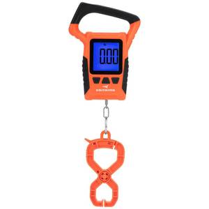 lot 11047 image: KastKing Fish Scale, WideView Floating Waterproof Digital Scale with No-Puncture Lip Gripper, 2.5 Large LCD Display, 110lb Capacity, Stores up to 9 Weights, Orange
