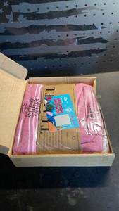 lot 11052 image: TJamiel Elevate Every Day Hot Pink Striped Beach Towel