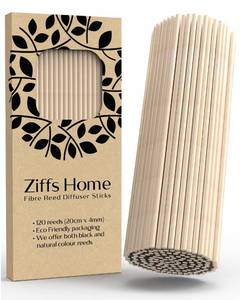 lot 12186 image: Ziffs Home� 120pcs Natural Fibre Reed Diffuser Sticks - 20cm7.87in x 4mm0.16in - Thick Diffuser Reeds Sticks - Diffuser Sticks for Diffuser Oils Fragrance Refill - Fibre Reeds for Diffusers