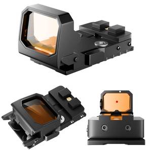 lot 12203 image: Flip Up Micro Red Dot Sight �� Lightweight RMR Reflex Optic for Pistols, Fits 20mm Picatinny Rail & RMR Mounts, Ideal for Hunting & Tactical Use