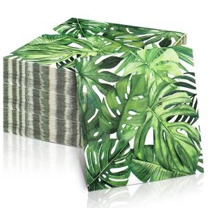 lot 12208 image: Tudomro 100 Pcs Tropical Palm Leaf Napkins Disposable Hawaiian Luau Aloha Paper Decorative Green Leaf Napkins for Bathroom Wedding Holiday Tropical Theme Birthday Party Baby Shower Favors Supplies