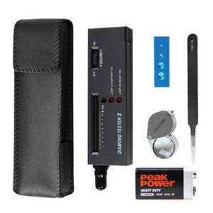 lot 12232 image: MIUONO Diamond Tester, Professional Diamond Gem Tester Pen with 10x Magnifier and Tweezers for Novice and Expert (Battery Included)