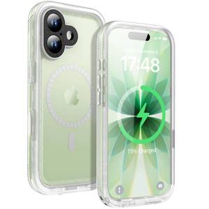 lot 12247 image: SPORTLINK for iPhone 17 Case - IP68 Waterproof Military Protective Full Body Heavy Duty Shockproof 360 Sealed Dustproof with Camera Screen Protector Phone Cover for iPhone 17 6.3 MagFrosted Clear