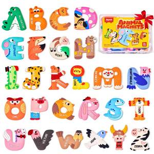 lot 12264 image: JoyCat Magnetic Letters, Soft PVC Animal Fridge Magnets for Toddlers & Kids, 26 Large Uppercase Alphabet ABC Refrigerator Magnets, Preschool Educational Learning Toys, Cute Baby Gifts for Boys & Girls