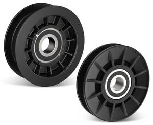 lot 12266 image: GX20286 GX20287 V-Idler Pulley & Flat Pulley KitDrive Belt Idler Kit for J-OHN Deere Mower Decks LA100 LA105 LA110 LA115 LA120, Replaces 1760097, 690409, 690409MA.
