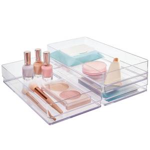 lot 13860 image: STORi SimpleSort 3-Piece Stackable Clear Drawer Organizer, 12 x 6 x 2