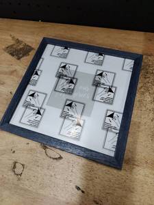 lot 14129 image: Black Wooden Picture Frame 9x9in