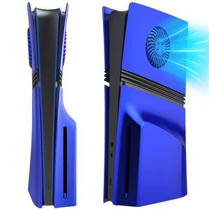 lot 19801 image: Cover Plates for PS5 Pro Disc Edition with Cooling Vent, PS5 Pro Faceplate ABS Hard Shockproof Anti-Scratch Dustproof Protective Plates, Replacement Side Shell Skin Case for PlayStation 5 Pro -Blue