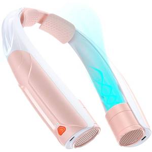 lot 19818 image: AaoLin Portable Neck Fan with 6000mAh Battery, USB-C Rechargeable, Pink Hands-Free Personal Fan 6 Speeds, 6-20Hrs Cooling for Outdoor SportsGymOffice, Adjustable 11oz Lightweight, Neck Cooler
