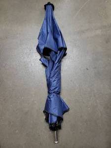 lot 19820 image: Blue Outdoor Umbrella with Black Trim