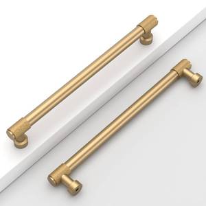 lot 20229 image: Coinkoly 10 Pack 7.5(192mm) Champagne Bronze Cabinet Pulls Knurled Kitchen Cabinet Handles Champagne Gold Drawer Pulls Cupboard Hardware for Cabinets CK0028