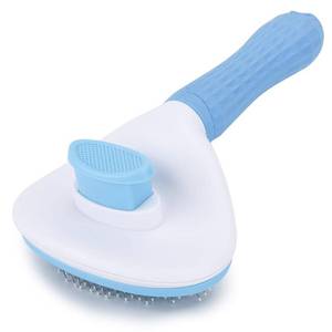 lot 20241 image: Depets Self Cleaning Slicker Brush, Dog Cat Bunny Pet Grooming Shedding Brush - Easy to Remove Loose Undercoat, Pet Massaging Tool Suitable for Pets with Long or Short Hair
