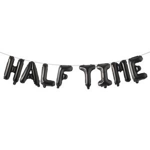 lot 20276 image: Basketball Half Time Birthday Party Decorations Boys Foil Balloons, for 6 Months Parties, Its Game Time Basketball Decor, Sport Theme Birthday Party Supplies (HALF TIME Black)