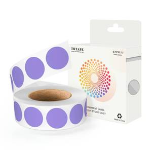 lot 20380 image: 1000 PCS 34 Inch Round Dots Color Coding Circle Stickers, Lavender Dot Stickers Round Labels for Classroom, Office, Home Organizing - Strong Adhesion, Easy Peel