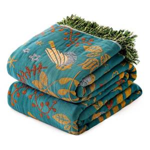 lot 20419 image: MSGKV Boho Throw Blanket 50x60 Cotton Blanket for Couch and Sofa Cover for Living Room Summer Throw Decorative Woven Bird Blankets