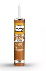 lot 14095 image: Liquid Nails 10 oz Paneling & Molding Construction AdhesiveInterior Panel, Trim & Foamboard Glue, Instant Grab, Waterproof, Low VOC