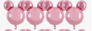 lot 10281 image: Disney Mickey Mouse Ears Pink balloons 6 pack