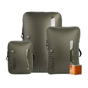 lot 1367 image: VOLLYC 4 IN 1 Vacuum Travel Bags with Wireless Pump, Compression Packing Bags for Luggage & Carry-On, Waterproof Anti-Tear Nylon, Stores 50 Clothes, TSA-Ready Travel Essentials