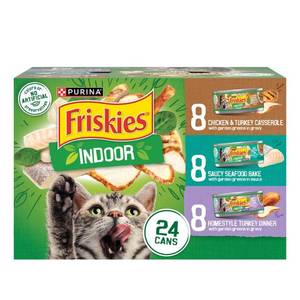 lot 1371 image: Friskies Casserole Saucy Homestyle Turkey and Seafood Flavor Wet Cat Food - 8.25lb24ct