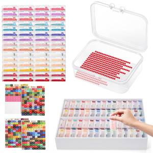 lot 1391 image: Glotrove Diamond Art Storage Containers Trays, 60 Pcs