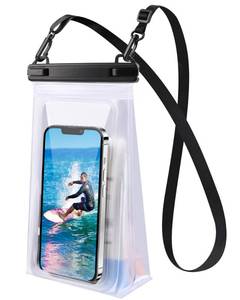 lot 2330 image: IPX8 Waterproof Phone Pouch Floating, Expandable Space Waterproof Bag for Kayak Beach Cruise Essentials, Cell Phone Dry Bag for iPhone 17161514 Pro Max Samsung S26 Ultra S25 S24 Up to 7.0 White