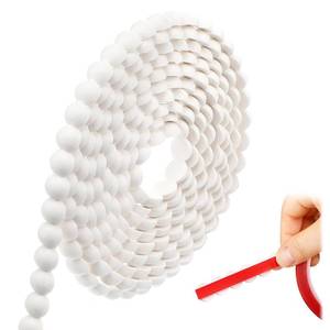 lot 2336 image: Leinuosen Flexible Molding Trim Peel and Stick for Walls 10ft Decorative Bead Pearl DIY Wall Trim for Bathroom Mirror Frame Border Backsplash Tile Ceiling Cabinet TV Wall Edge (White, 10ft 15 mm)