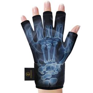 lot 2381 image: highco Compression Hand ICE Pack Glove for Arthritis Pain Relief Adjustable Wrist Strap ICE Pack Wrap for Hand and Fingers,Cooling ICE Packs Glove for Women and Men,Tendonitis, Swelling