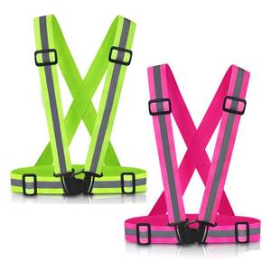 lot 2383 image: SAWNZC Reflective Vest Running Gear, 2Pack High Visible Safety VES for Cycling Jogging Running Walking, Adjustable for Men Women