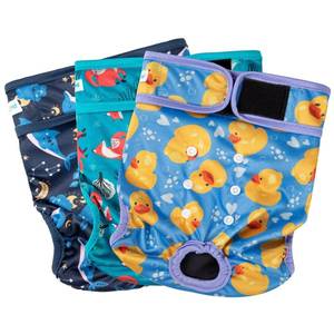 lot 2438 image: Paw Legend Washable Reusable Female Dog Period Diapers for Heat Doggie Puppy Diapers for Female Dogs (3 Pack,X-Small)
