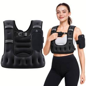 lot 3813 image: ZELUS Weighted Vest for Women & Men, 6lb8lb12lb16lb20lb Workout Vest with Ergonomic U-Shaped Design, SGS-Certified Iron Sand Filling, Adjustable Fit, Arm Pocket for Running, Training & Fitness