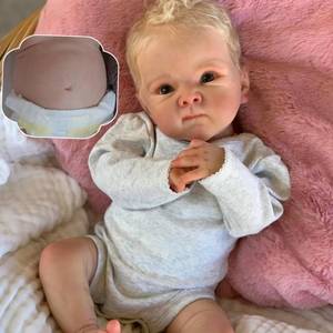 lot 3827 image: RXDOLL Waterproof Reborn Baby Dolls Silicone Full Body Vinyl Boy 18 Inch Realistic Newborn Baby Dolls Anatomically Correct Real Looking Baby Doll with Blue Eyes Blonde Hair