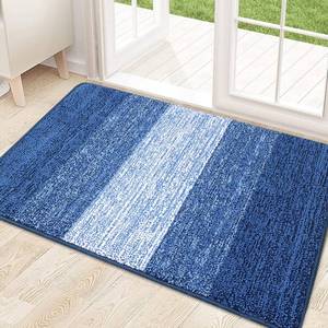 lot 4210 image: Kitinjoy Indoor Outdoor Door Mat, 32x20 Non-Slip Absorbent Dirt Trapper, Low-Profile Washable Inside Entrance Front Floor Mat, Sturdy Soft Entry Doormats for Entryway, Navy Blue