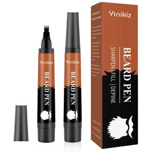 lot 4225 image: Black Beard Pencil Filler for Men - 2 PCS Beard Pen, 4-fork Tip Beard Styling Pen - Beard, Moustache & Eyebrows, Long Lasting Coverage Natural Finish, Waterproof Beard Pencil Kit for Father Male Gift