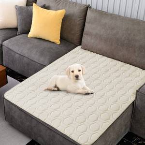 lot 4236 image: Tcksstex Waterproof and Anti-Slip Dog Bed Cover and Pet Blanket Sofa Pet Bed Mat ��car Incontinence Mattress Protectors Furniture Couch Cover for Most Cats Dogs, Pets��40x50-Ivory��