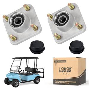 lot 4255 image: 10L0L Golf Cart Front Wheel Hub Assembly 2 PCS for Club Car DS & Precedent 2003-up OEM# 102357701 with Hub BearingOil SealDust Cover