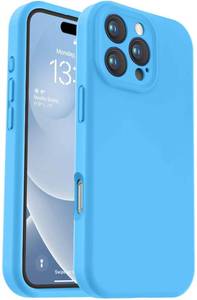 lot 4269 image: Vooii Compatible with iPhone 16 Pro Case, Liquid Silicone Upgrade Camera Protection Soft Anti-Scratch Microfiber Lining Shockproof Phone Case for iPhone 16 Pro 6.3 inch - Blue