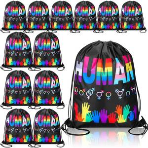 lot 4287 image: Kacctyen 24 Pcs Rainbow Drawstring Bag LGBT Gay Rainbow Backpack Lesbian Pride Backpack Adjustable Gym Sport Dance Travel Sackpack for Men Women Beach Yoga Traveling Beach Shopping