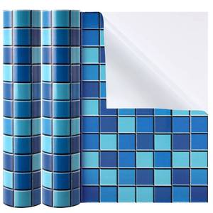 lot 4299 image: Nuanchu Self-Adhesive Vinyl Pool Liner Patch - Waterproof PVC Repair Sheet for Above Ground Pools, Bounce House, Inflatable Boat & Swimming Toys(Stylish,12 x 40 Inch)